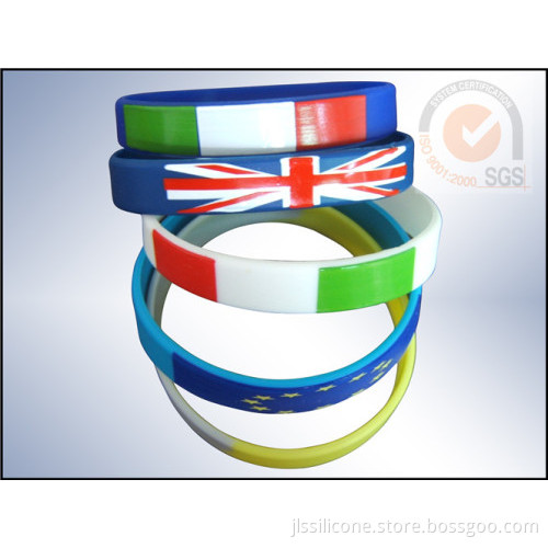 Sport Colorful Silicone Wristband In Colorful Printed